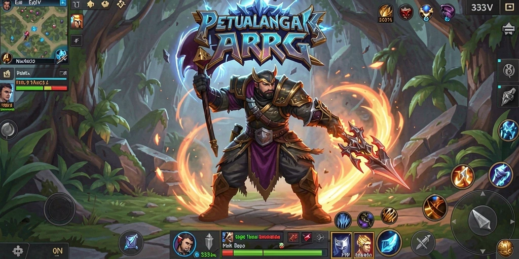 Screenshot menampilkan aksi seru dalam permainan ARPG 333V.