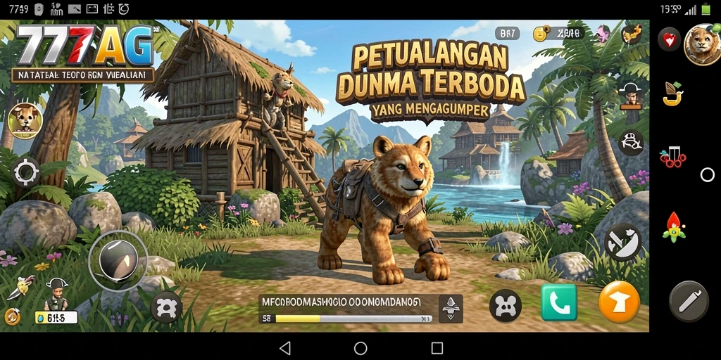 Screenshot gameplay 777AG menampilkan petualangan seru di dunia terbuka.