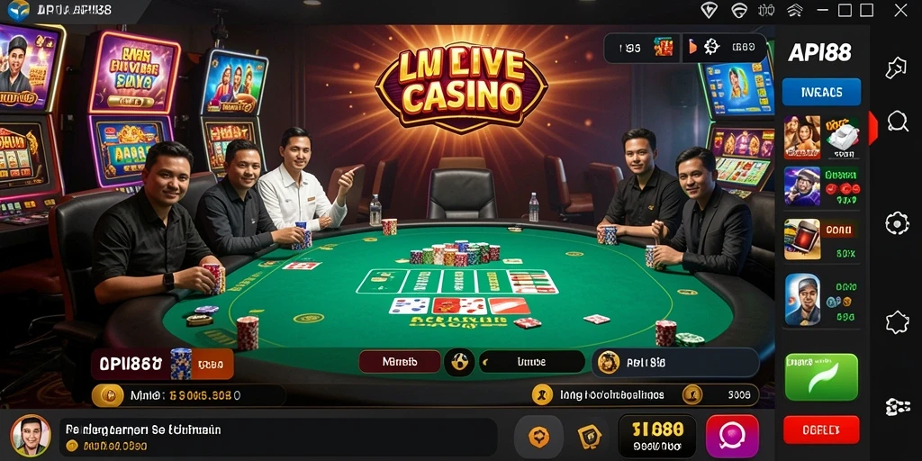 Tampilan nyata gameplay Live Casino yang menarik dan interaktif.