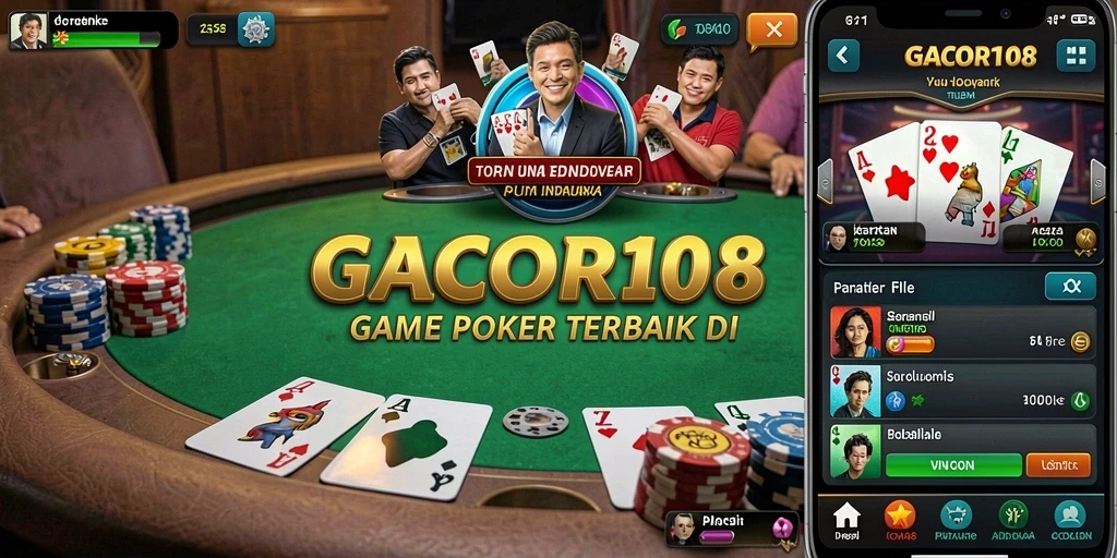 GACOR108: Menampilkan aksi seru di meja poker.