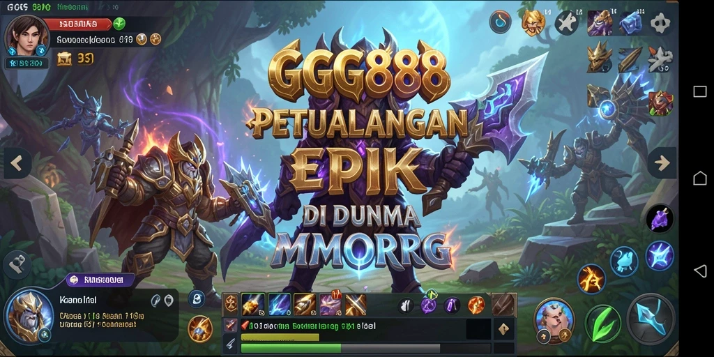 Tampilan gameplay GGG888 yang menampilkan pertempuran luar biasa di dunia MMORPG.