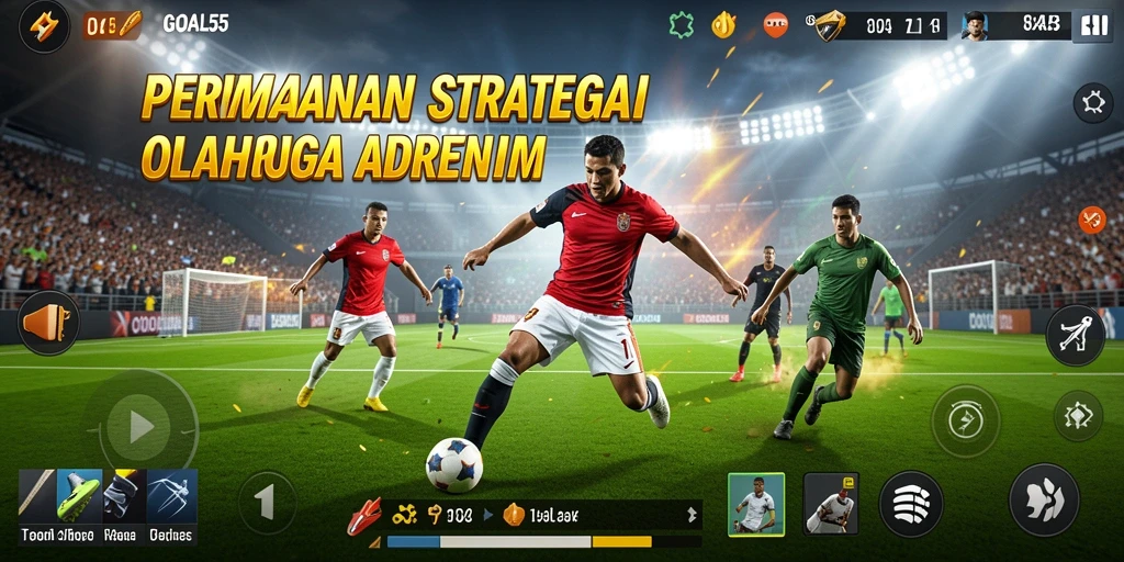 Tangkapan layar GOAL55 menunjukkan aksi seru strategi tim di lapangan.