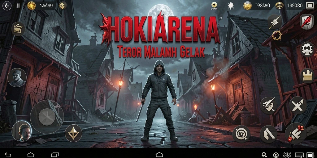 Gameplay menyeramkan HOKIARENA dengan makhluk mengintai di kegelapan.