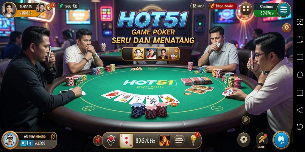 Gameplay HOT51 yang mendebarkan dengan pengalaman poker yang nyata.