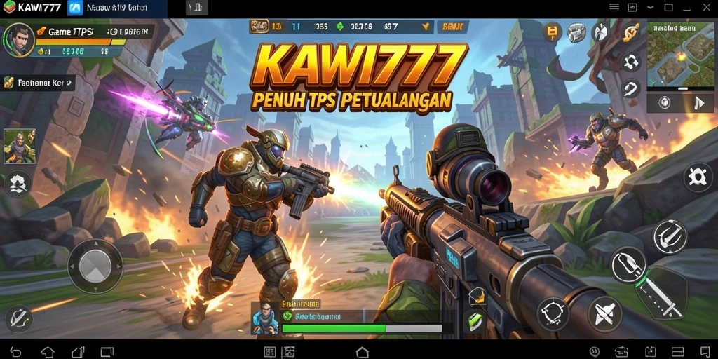 Tampilan gameplay intens dari KAWI777 yang penuh aksi.