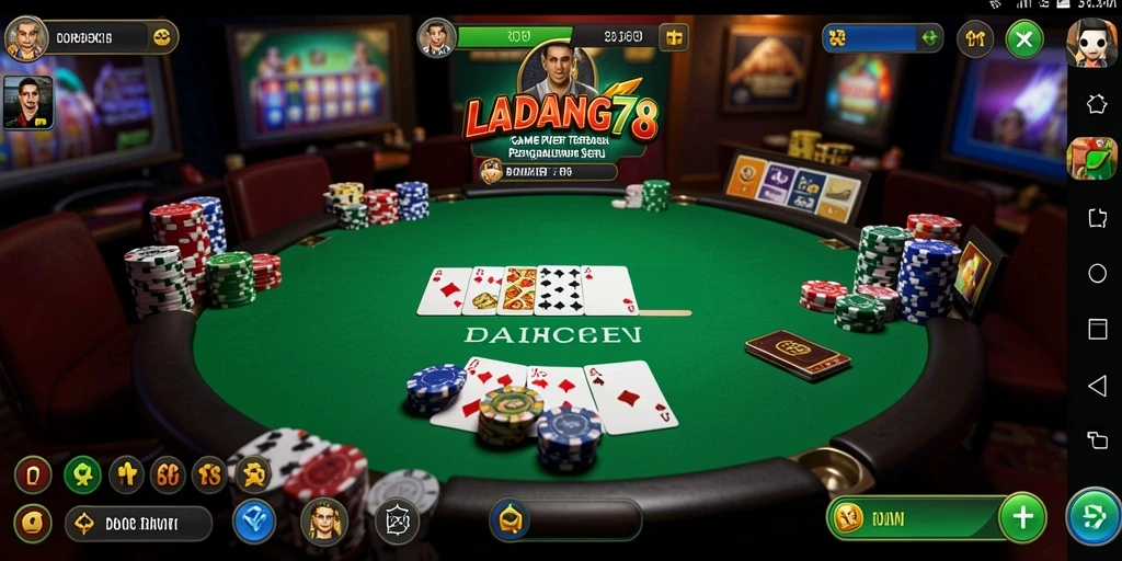 Gameplay mendebarkan poker di <strong>LADANG78</strong> dengan grafis menawan.