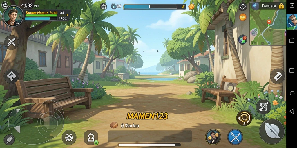 Tampilan gameplay seru MAMEN123 yang melibatkan berbagai karakter.