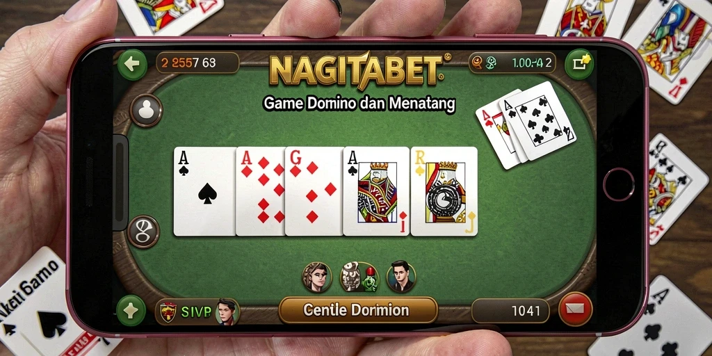 Screenshot gameplay NAGITABET yang menampilkan aksi seru domino.