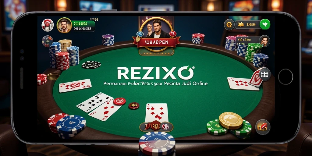 Tampilan utama gameplay Poker dalam REZIXO yang mendebarkan.