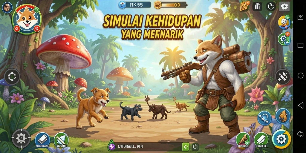 Tampilan gameplay RK55 yang menarik dan interaktif.