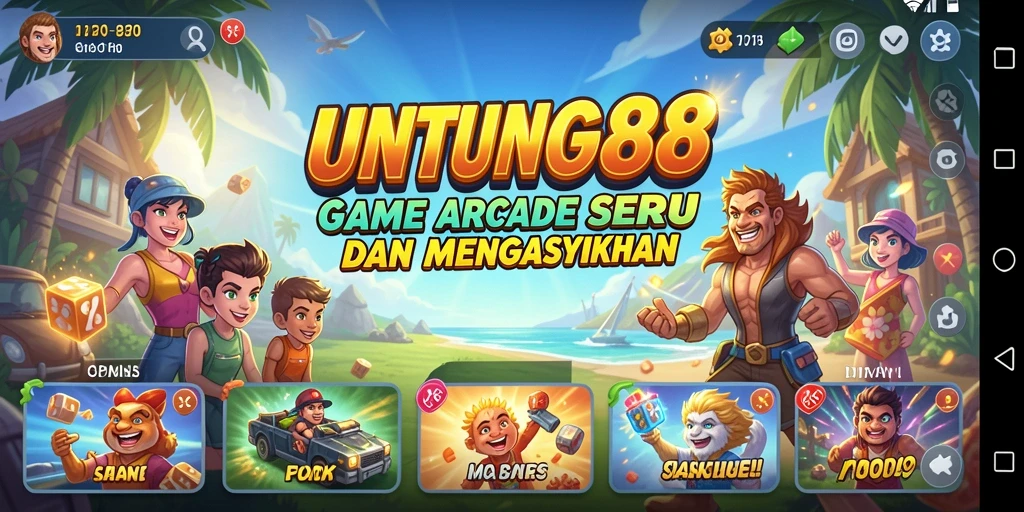 Screenshot gameplay arcade UNTUNG88 yang penuh tantangan dan keseruan.