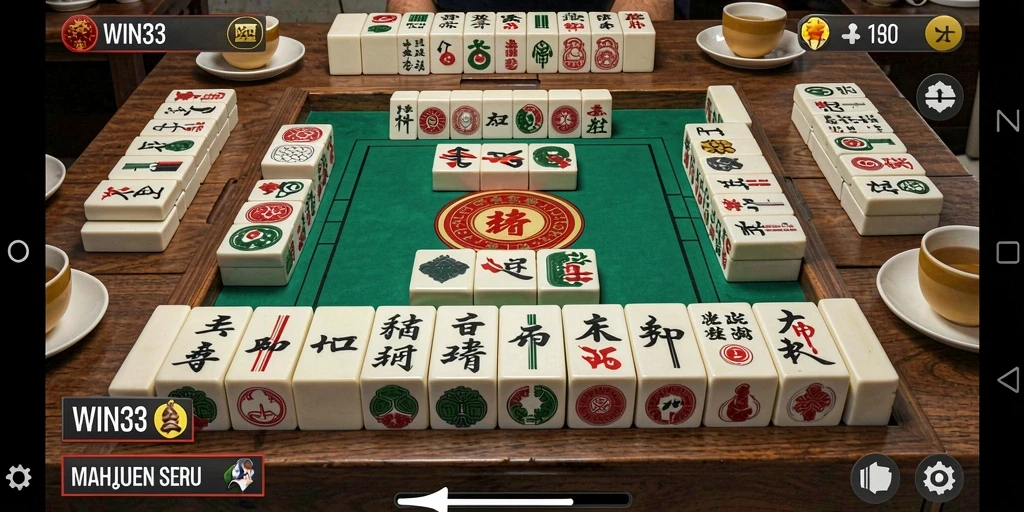 Tangkapan layar gameplay Mahjong yang menampilkan grafis menarik.